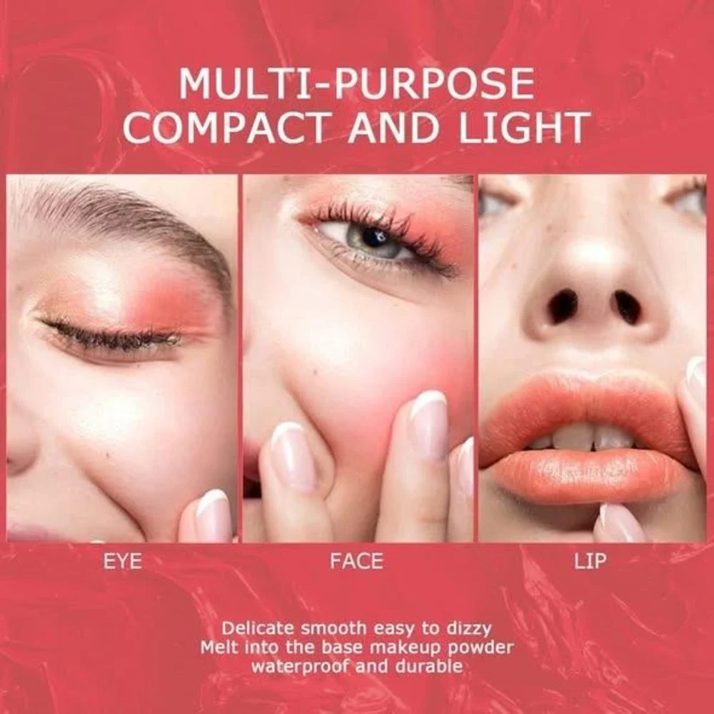 Houmal Multi-Purpose Liquid Blush Tint Pink Face Eye Lip Makeup Waterproof